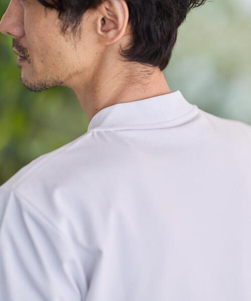 TAKEO KIKUCHI（タケオキクチ）の「【汗染み軽減/接触冷感】テーラード Tシャツ（Tシャツ/カットソー・メンズ・ホワイト/ダークブラウン/ネイビー・02/03/04）」の5枚目の写真