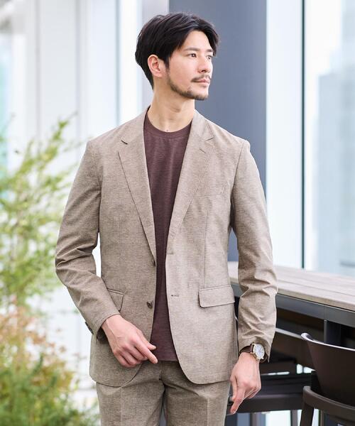 TAKEO KIKUCHI（タケオキクチ）の「【汗染み軽減/接触冷感】テーラード Tシャツ（Tシャツ/カットソー・メンズ・ホワイト/ダークブラウン/ネイビー・02/03/04）」の15枚目の写真
