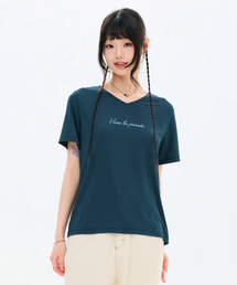 レディースアイスVネックTシャツ-FBZG5855C0G