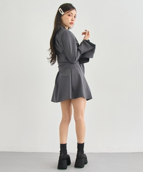 ANAP（アナップ）の「ウエスト マーク ジャケット ワンピース（ワンピース・レディース・グレー/ブラック/ベージュ・F）」の17枚目の写真