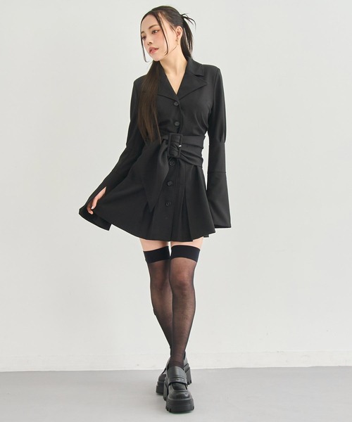 ANAP（アナップ）の「ウエスト マーク ジャケット ワンピース（ワンピース・レディース・グレー/ブラック/ベージュ・F）」の8枚目の写真