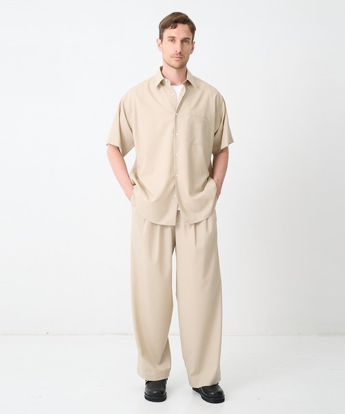 markaware(マーカウェア)の「【MARKAWARE/マーカウェア】TRIPLE PLEATED EASY TROUSERS/【軽涼ウール】/60/2オーガニック強燃ボイル3/2ツイル / トリプルプリーテッドイージートラウザーズ(スラックス・メンズ・ベージュ/ブラック・3/2/1)」の14枚目の写真