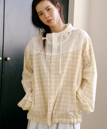 FUN FROM FUN（ファンフロムファン）の「Cottage Check Hoodie, Vanilla（シャツ/ブラウス）」