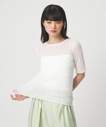 EMMEL REFINES | <EMMEL REFINES>EM ウェーブシアー クルーネック 5スリーブ(Tシャツ/カットソー)