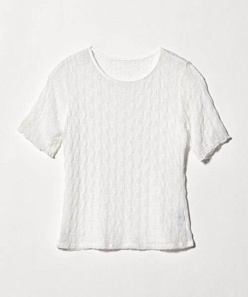 EMMEL REFINES（エメルリファインズ）の「＜EMMEL REFINES＞EM ウェーブシアー クルーネック 5スリーブ（Tシャツ/カットソー・レディース・ライム/ホワイト/ダークグレー・FREE）」の16枚目の写真