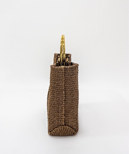 The Bagmati(ザバグマティ)の「【The Bagmati/ザバグマティ】マニラ麻かごバッグ メタルリング ストライプ柄(かごバッグ・レディース・ブラウン/ナチュラル・FREE)」の19枚目の写真