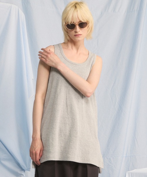 MAISON SPECIAL（メゾンスペシャル）の「《UNISEX》Fraise Layered Square Tank Top/フライスレイヤードスクエアタンクトップ【MAISON SPECIAL/メゾンスペシャル】（タンクトップ・メンズ・ホワイト/ブラック/チャコールグレー/グレー・0/2/1）」の4枚目の写真