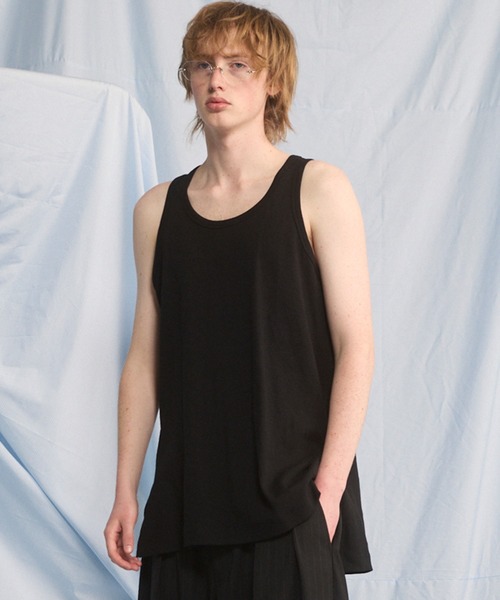 MAISON SPECIAL（メゾンスペシャル）の「《UNISEX》Fraise Layered Square Tank Top/フライスレイヤードスクエアタンクトップ【MAISON SPECIAL/メゾンスペシャル】（タンクトップ・メンズ・ホワイト/ブラック/チャコールグレー/グレー・0/2/1）」の2枚目の写真