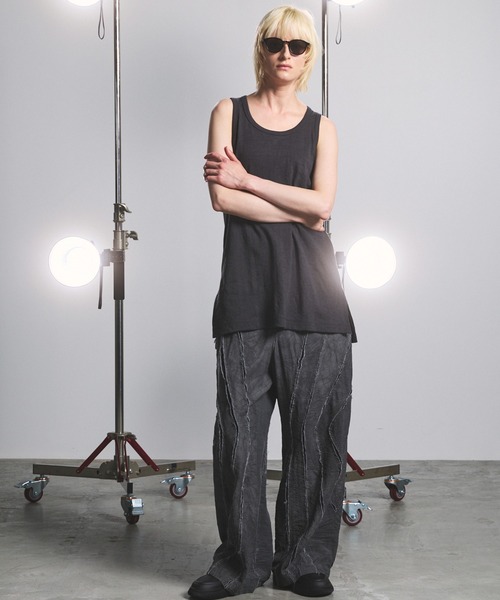 MAISON SPECIAL（メゾンスペシャル）の「《UNISEX》Fraise Layered Square Tank Top/フライスレイヤードスクエアタンクトップ【MAISON SPECIAL/メゾンスペシャル】（タンクトップ・メンズ・ホワイト/ブラック/チャコールグレー/グレー・0/2/1）」の5枚目の写真