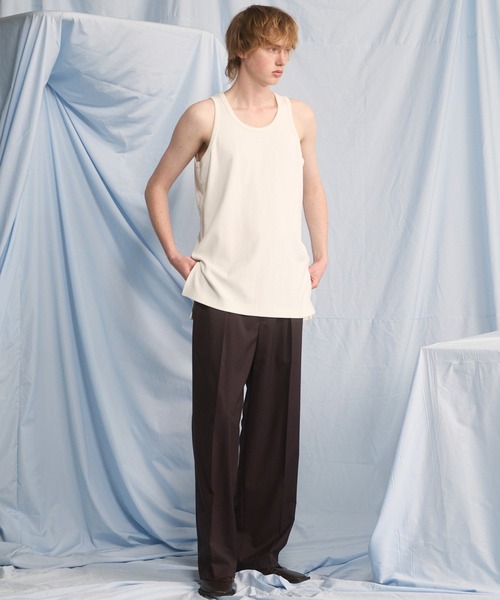 MAISON SPECIAL（メゾンスペシャル）の「《UNISEX》Fraise Layered Square Tank Top/フライスレイヤードスクエアタンクトップ【MAISON SPECIAL/メゾンスペシャル】（タンクトップ・メンズ・ホワイト/ブラック/チャコールグレー/グレー・0/2/1）」の8枚目の写真