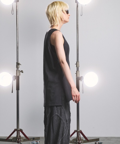 MAISON SPECIAL（メゾンスペシャル）の「《UNISEX》Fraise Layered Square Tank Top/フライスレイヤードスクエアタンクトップ【MAISON SPECIAL/メゾンスペシャル】（タンクトップ・メンズ・ホワイト/ブラック/チャコールグレー/グレー・0/2/1）」の16枚目の写真