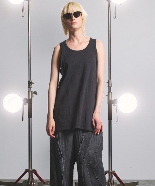 MAISON SPECIAL（メゾンスペシャル）の「《UNISEX》Fraise Layered Square Tank Top/フライスレイヤードスクエアタンクトップ【MAISON SPECIAL/メゾンスペシャル】（タンクトップ・メンズ・ホワイト/ブラック/チャコールグレー/グレー・0/2/1）」の15枚目の写真