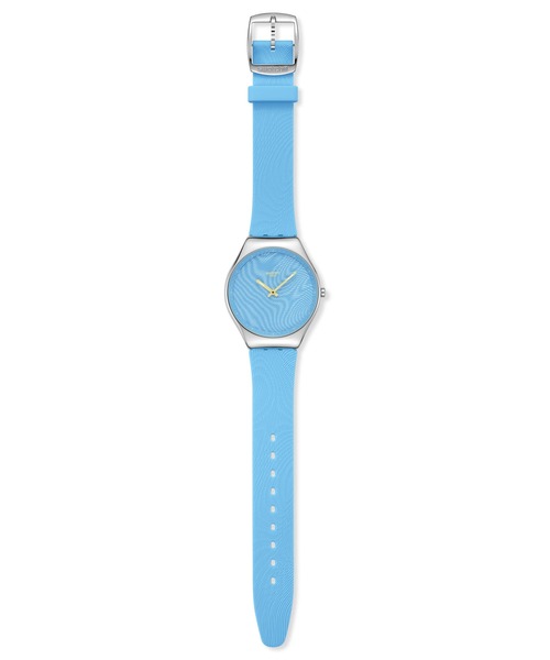 SWATCH(スウォッチ)の「IRIDESCENTLY BLUE/PEACH(アナログ腕時計・レディース・オレンジ/ブルー・FREE)」の4枚目の写真