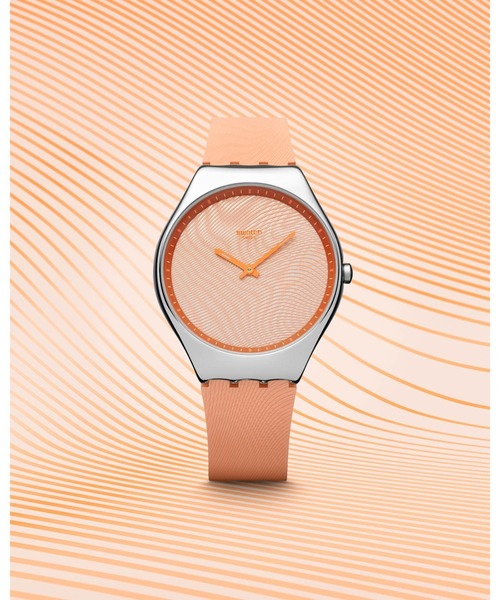 SWATCH(スウォッチ)の「IRIDESCENTLY BLUE/PEACH(アナログ腕時計・レディース・オレンジ/ブルー・FREE)」の8枚目の写真