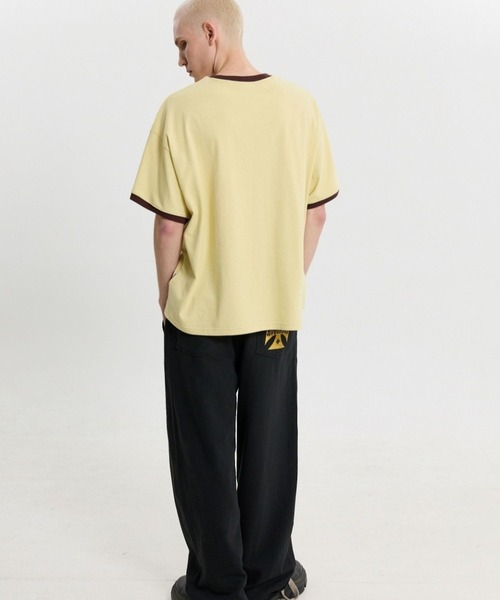 HOODHOOD(フッドフッド)の「【UNISEX】HOODHOOD/STRESSリンガーTシャツ(Tシャツ/カットソー・レディース・ブラウン/イエロー・MEDIUM)」の14枚目の写真