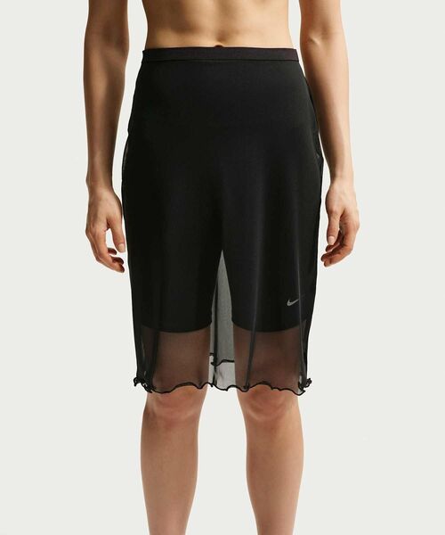 NIKE（ナイキ）の「ナイキ スポーツウェア ウィメンズ スリム シアー スカート / Nike Sportswear Women's Slim Sheer Skirt IR1679-010 Black（スカート・レディース・ブラック・XS/XL/S/M/L）」の3枚目の写真