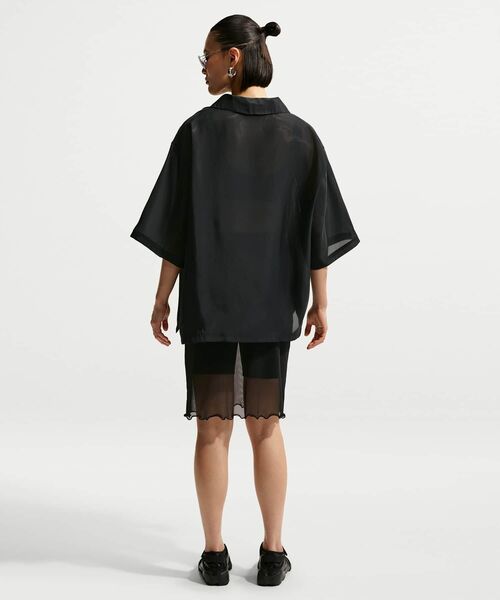 NIKE（ナイキ）の「ナイキ スポーツウェア ウィメンズ スリム シアー スカート / Nike Sportswear Women's Slim Sheer Skirt IR1679-010 Black（スカート・レディース・ブラック・XS/XL/S/M/L）」の6枚目の写真