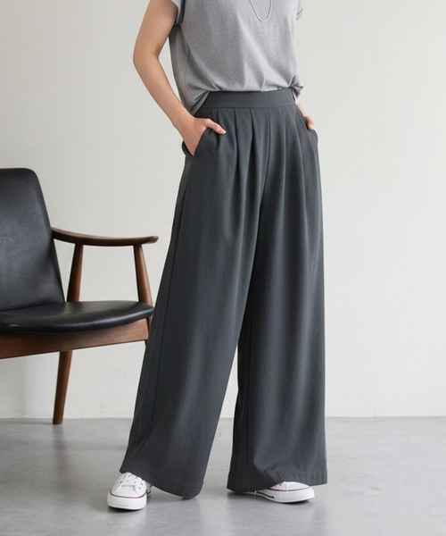 Nunc.(ヌンク)の「ノルディスワイドパンツ(その他パンツ・レディース・チャコールグレー/ベージュ/オフホワイト/ブラック・FREE)」の4枚目の写真