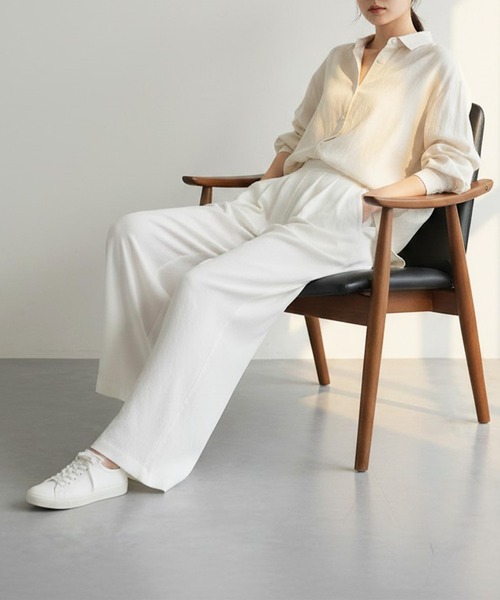 Nunc.(ヌンク)の「ノルディスワイドパンツ(その他パンツ・レディース・チャコールグレー/ベージュ/オフホワイト/ブラック・FREE)」の13枚目の写真