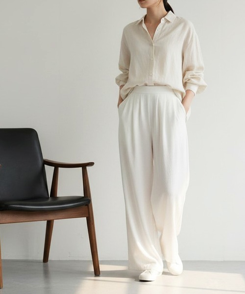 Nunc.(ヌンク)の「ノルディスワイドパンツ(その他パンツ・レディース・チャコールグレー/ベージュ/オフホワイト/ブラック・FREE)」の15枚目の写真