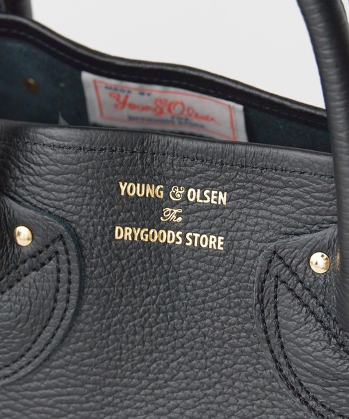 YOUNG&OLSEN The DRYGOODS STORE(ヤングアンドオルセン)の「YOUNG & OLSEN/ヤングアンドオルセン EMBOSSED LEATHER D TOTE M シボレザー トートバッグ 2WAYハンドバッグ(トートバッグ・レディース・ブラウン/ベージュ/ブラック・FREE)」の6枚目の写真