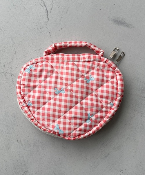 gingham check quilting pouch / ギンガムチェックポーチ（ポーチ