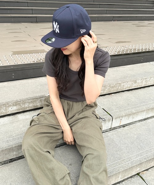 EK BY NEW ERA(イーケーバイニューエラ)の「NEW ERA(ニューエラ)/ニューヨークヤンキース 帽子/950AF POLY 24187(キャップ・レディース・ブラック・FREE)」の11枚目の写真