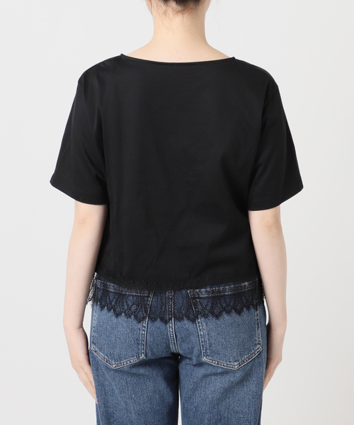 journal standard L'essage(ジャーナルスタンダードレサージュ)の「レーストップスTシャツ(Tシャツ/カットソー・レディース・ホワイト/ブラック・FREE)」の11枚目の写真