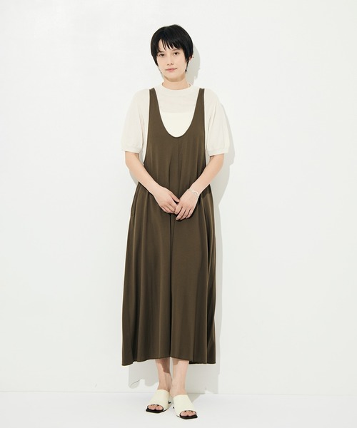 HAKUJI（ハクジ）の「[HAKUJI/ハクジ]Compact cotton tank dress（ワンピース・レディース・ブラック/ブラウン・2/1）」の5枚目の写真