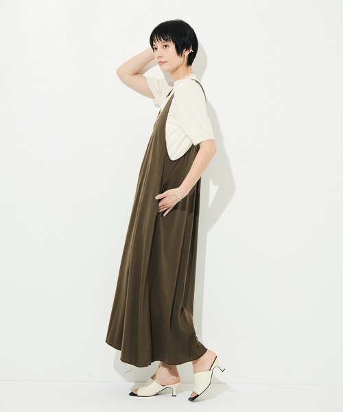 HAKUJI（ハクジ）の「[HAKUJI/ハクジ]Compact cotton tank dress（ワンピース・レディース・ブラック/ブラウン・2/1）」の6枚目の写真