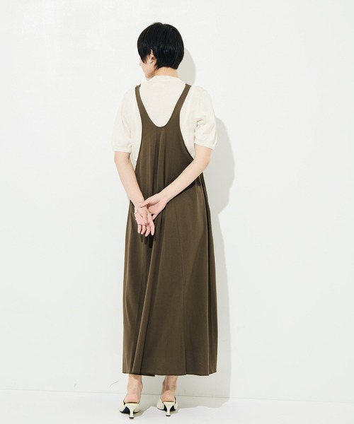 HAKUJI（ハクジ）の「[HAKUJI/ハクジ]Compact cotton tank dress（ワンピース・レディース・ブラック/ブラウン・2/1）」の7枚目の写真