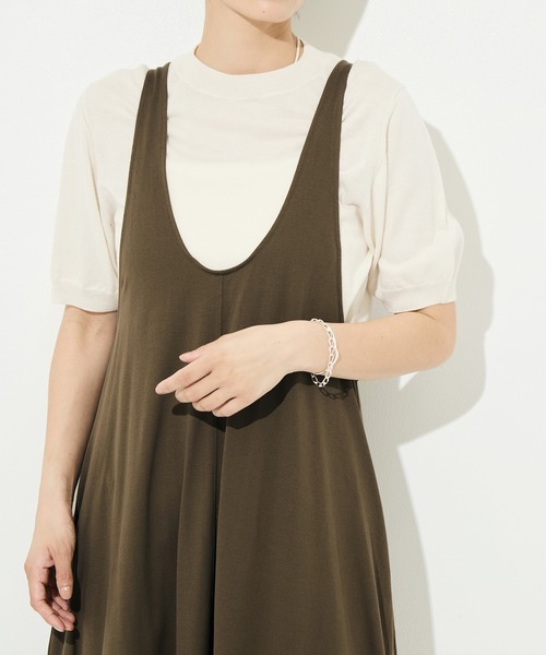 HAKUJI（ハクジ）の「[HAKUJI/ハクジ]Compact cotton tank dress（ワンピース・レディース・ブラック/ブラウン・2/1）」の9枚目の写真
