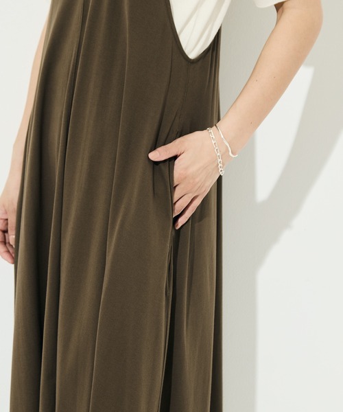 HAKUJI（ハクジ）の「[HAKUJI/ハクジ]Compact cotton tank dress（ワンピース・レディース・ブラック/ブラウン・2/1）」の12枚目の写真