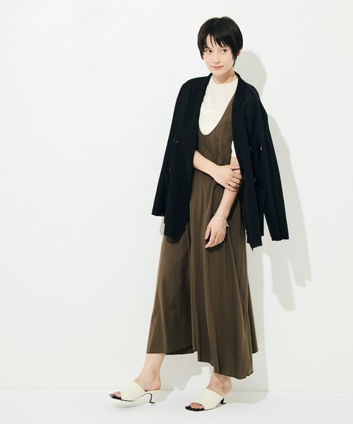 HAKUJI（ハクジ）の「[HAKUJI/ハクジ]Compact cotton tank dress（ワンピース・レディース・ブラック/ブラウン・2/1）」の13枚目の写真