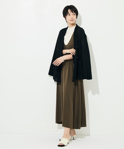 HAKUJI（ハクジ）の「[HAKUJI/ハクジ]Compact cotton tank dress（ワンピース・レディース・ブラック/ブラウン・2/1）」の14枚目の写真