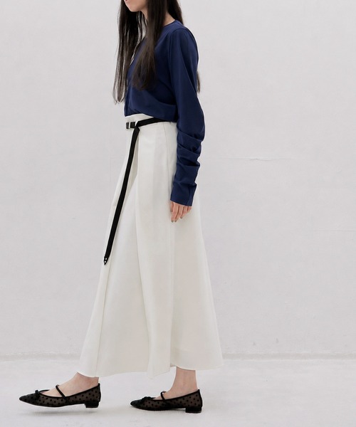 DRESSLAVE(ドレスレイブ)の「one pleats long skirt(ワンタックロングスカート)(スカート・レディース・ネイビー/ホワイト・38/36)」の17枚目の写真
