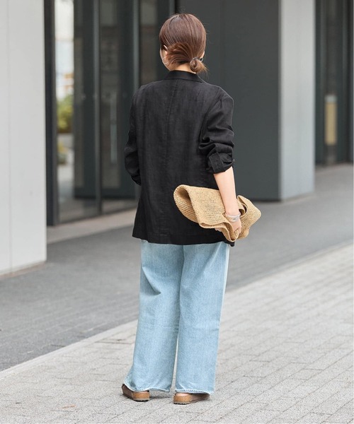 JOURNAL STANDARD(ジャーナルスタンダード)の「《追加2》リネン SB-2B ジャケット(テーラードジャケット・レディース・ブラウン/ブラック・FREE)」の16枚目の写真