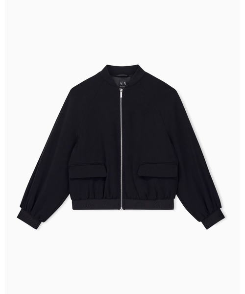ARMANI EXCHANGE（アルマーニエクスチェンジ）の「【A|X アルマーニ エクスチェンジ】axロゴテープ ボンバーブルゾンジャケット（ZOZO限定カラー含）（ブルゾン・レディース・ブラック/ライトベージュ・X-SMALL/X-LARGE/SMALL/MEDIUM/LARGE）」の12枚目の写真