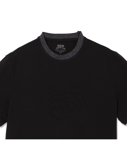 Guess(ゲス)の「CIRCLE Logo Embroidery Tee(Tシャツ/カットソー・メンズ・ブラック/ホワイト・SMALL/MEDIUM/LARGE/X-LARGE)」の8枚目の写真