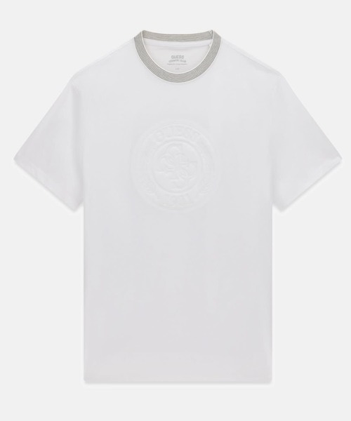 Guess(ゲス)の「CIRCLE Logo Embroidery Tee(Tシャツ/カットソー・メンズ・ブラック/ホワイト・SMALL/MEDIUM/LARGE/X-LARGE)」の6枚目の写真