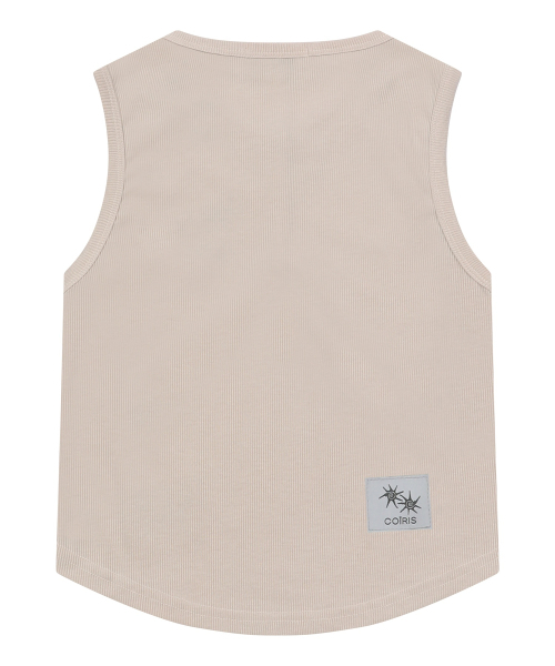 COIRIS(コイリス)の「アリナボタン クロップグルーミングスリーブレス (4カラー)(Tシャツ/カットソー・レディース・ベージュ/ホワイト/ブラック/ライトグレー・FREE)」の10枚目の写真