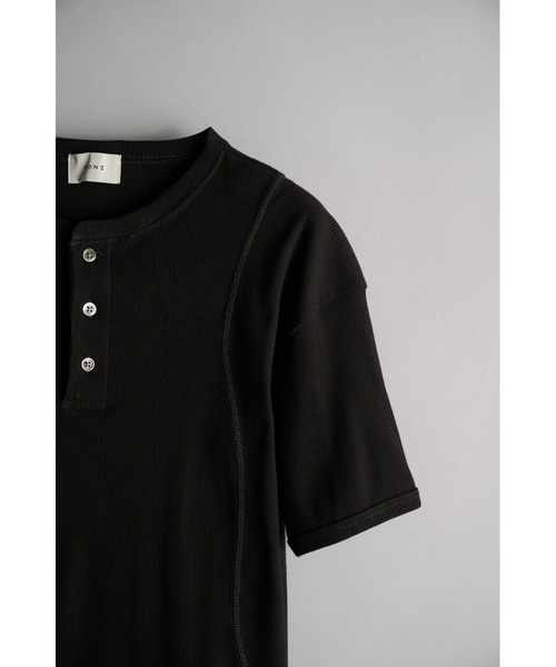 CONZ(コンズ)の「rib compact henry s/s/ヘンリーTシャツ/カッティング/ヘンリーネック/半袖/夏服/CONZ(Tシャツ/カットソー・メンズ・ブラウン/ブラック/ダークグレー/その他・1/2/3)」の12枚目の写真