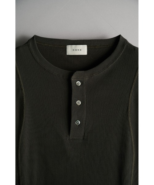 CONZ(コンズ)の「rib compact henry s/s/ヘンリーTシャツ/カッティング/ヘンリーネック/半袖/夏服/CONZ(Tシャツ/カットソー・メンズ・ブラウン/ブラック/ダークグレー/その他・1/2/3)」の16枚目の写真