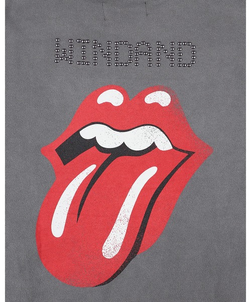 WIND AND SEA(ウィンダンシー)の「The Rolling Stones x WDS Studs&Rhine Stones Crewn(Tシャツ/カットソー・メンズ・チャコール/オフホワイト・MEDIUM/SMALL/LARGE)」の5枚目の写真