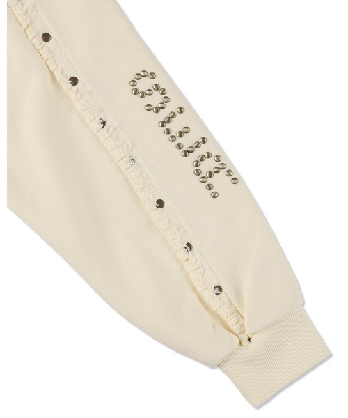 WIND AND SEA(ウィンダンシー)の「The Rolling Stones x WDS Studs&Rhine Stones Crewn(Tシャツ/カットソー・メンズ・チャコール/オフホワイト・MEDIUM/SMALL/LARGE)」の4枚目の写真