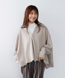 レイヤード風ドルマンプルオーバー