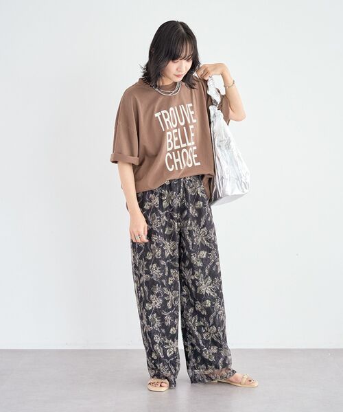 Green Parks(グリーンパークス)の「ピグメントロゴTシャツ(Tシャツ/カットソー・レディース・チャコールグレー/ブラウン/ホワイト系その他2・FREE)」の15枚目の写真