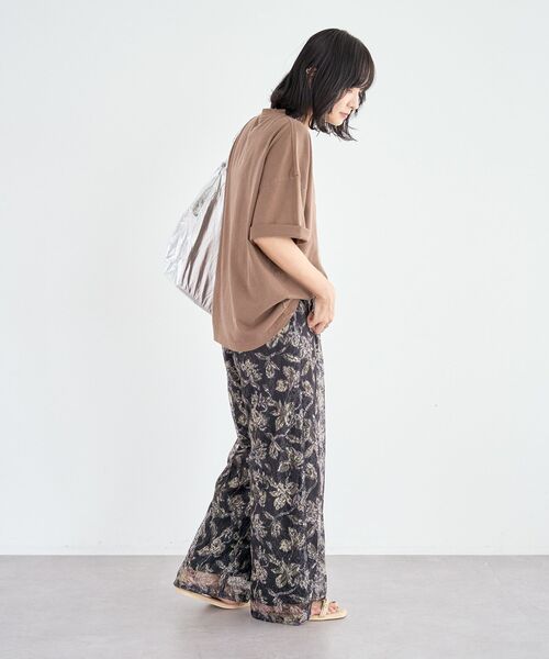 Green Parks(グリーンパークス)の「ピグメントロゴTシャツ(Tシャツ/カットソー・レディース・チャコールグレー/ブラウン/ホワイト系その他2・FREE)」の13枚目の写真