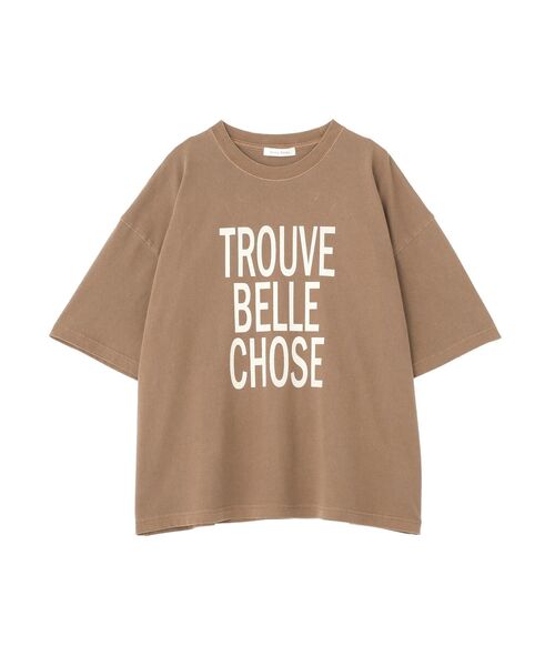 Green Parks(グリーンパークス)の「ピグメントロゴTシャツ(Tシャツ/カットソー・レディース・チャコールグレー/ブラウン/ホワイト系その他2・FREE)」の5枚目の写真