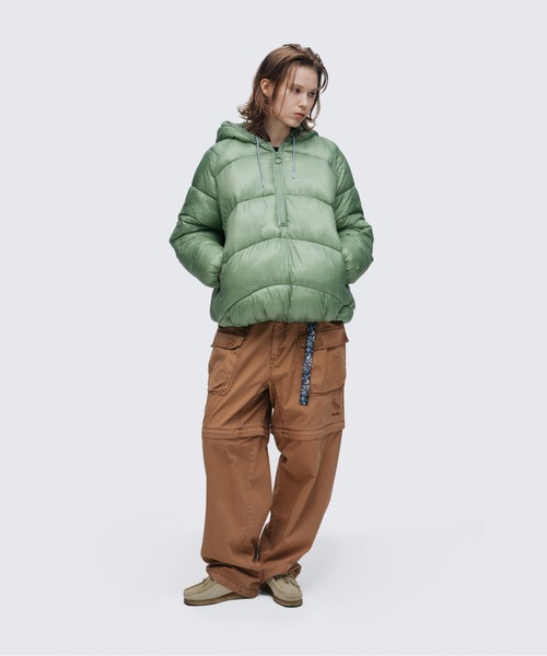 WILD THINGS(ワイルドシングス)の「シアーチェック POロフトパーカー|SEER CHECK PO LOFT PARKA(ブルゾン・レディース・ライトパープル/ピンクベージュ/グリーン/ブラック・M/S)」の5枚目の写真